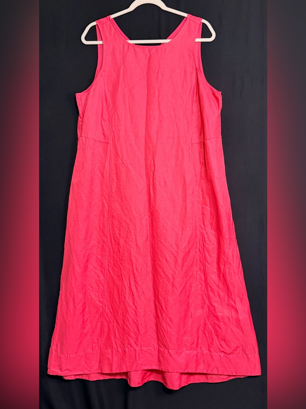 J. Jill Bright Pink Sleeveless Midi Dress